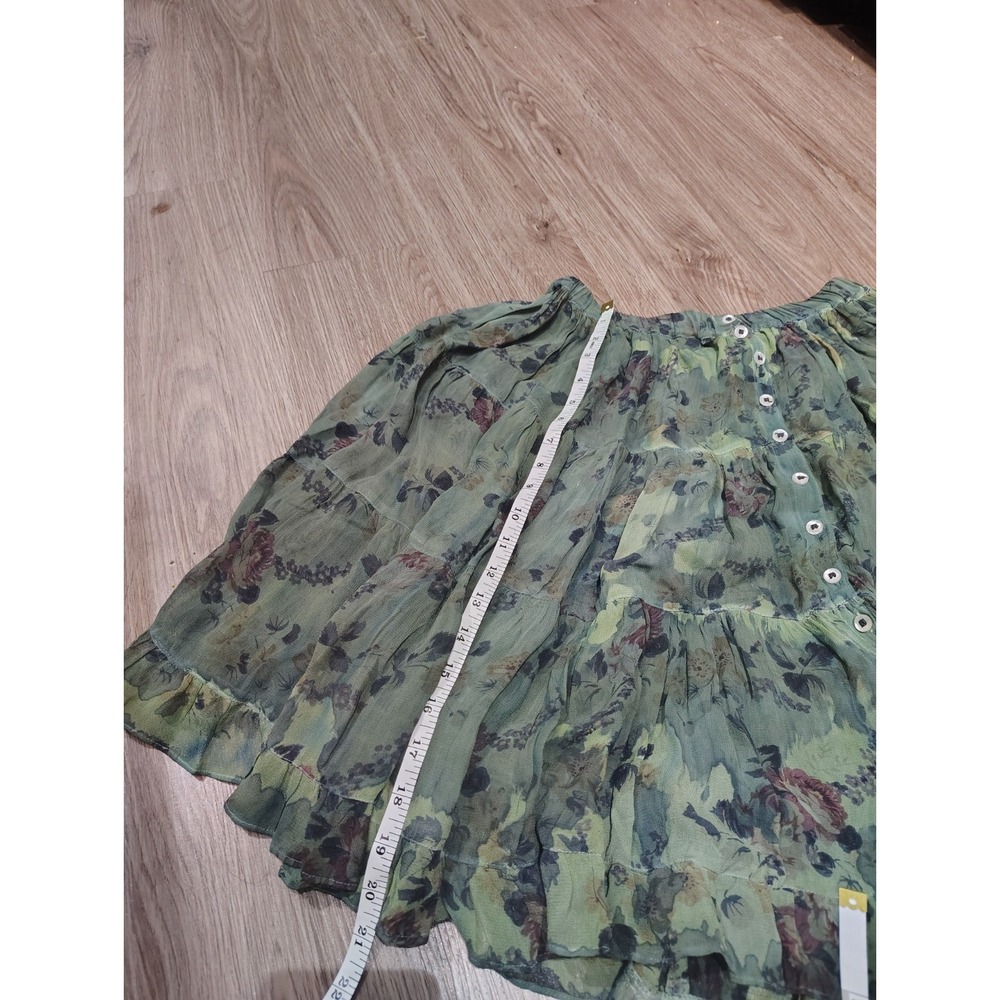 Vintage Y2K Sheet Fairy core Skirt Green Women's M Medium Whimsical - Picture 4 of 4